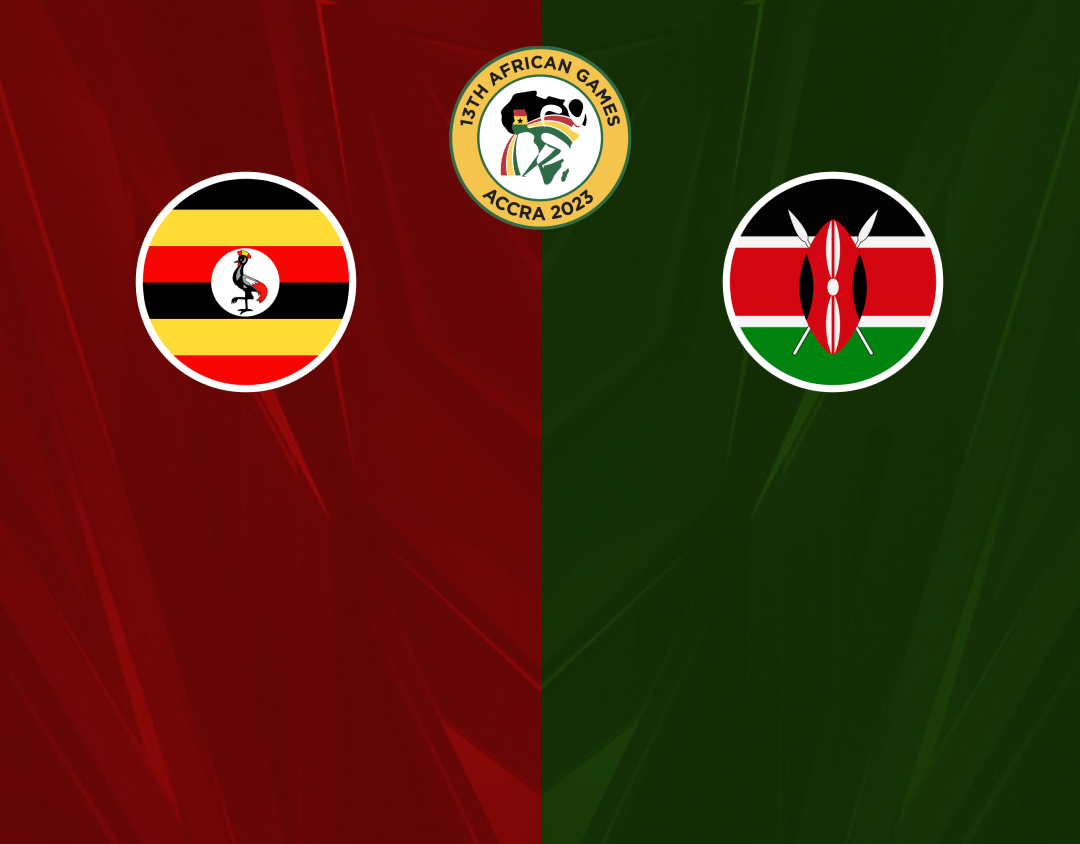 Match 3 of african games ghana 2024 women: uganda women vs kenya women banner