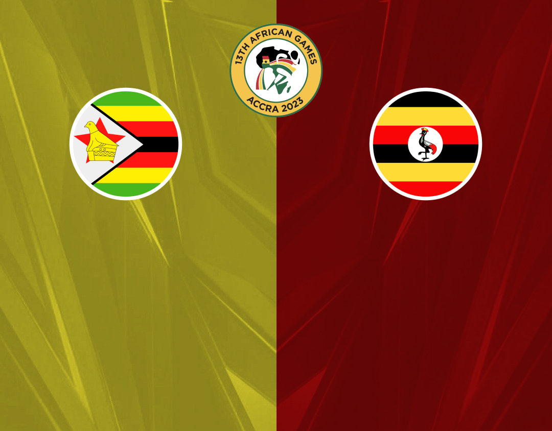 Match 7 of african games ghana 2024 women: zimbabwe women vs uganda women banner