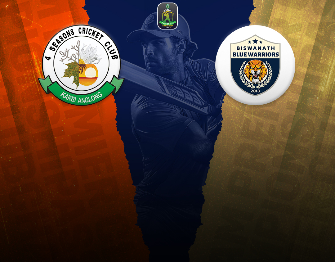 Match 21 of assam premier club championship, 2024: 4 season club, karbi anglong vs biswanath blue warriors banner