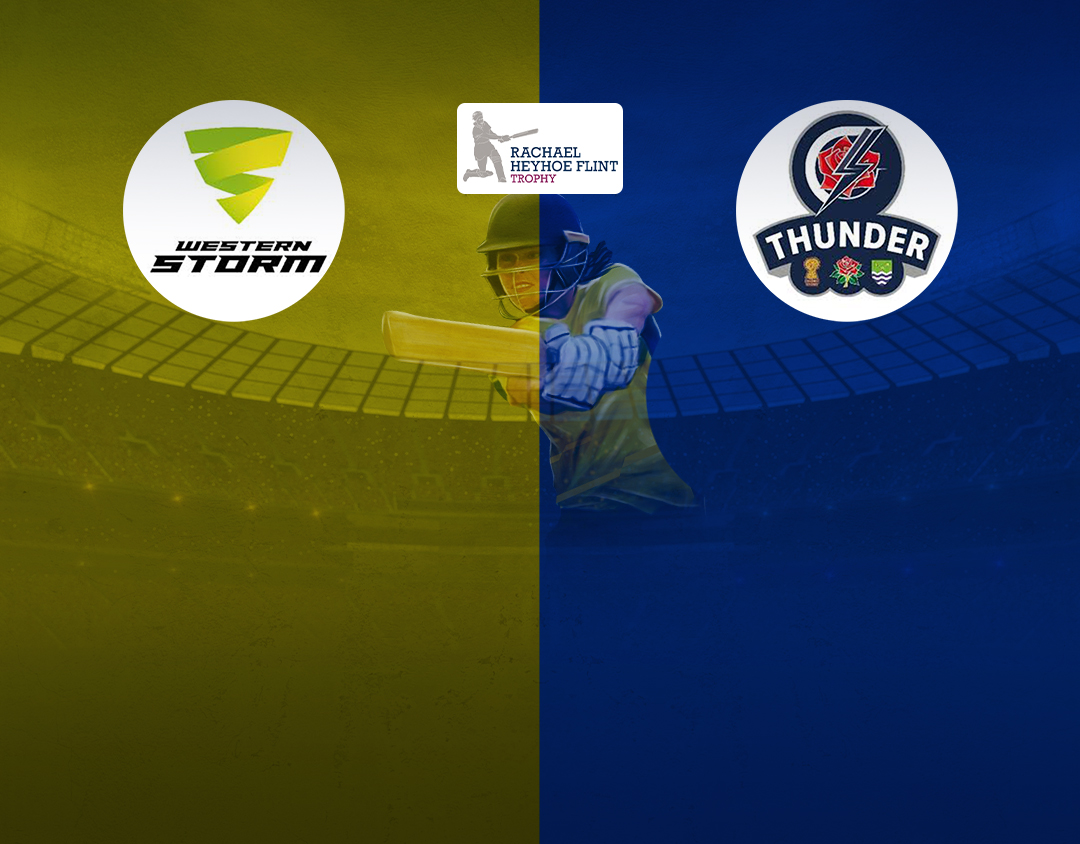 Match 54 of rachael heyhoe flint trophy, 2024: western storm vs thunder banner