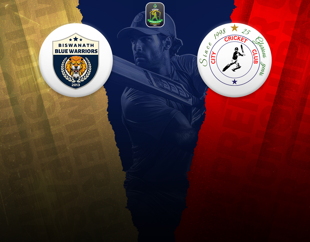 Match 13 of assam premier club championship, 2024: biswanath blue warriors vs city cricket club banner