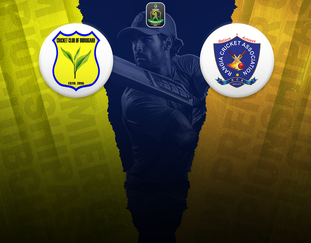 Match 10 of assam premier club championship, 2024: cricket club of dibrugarh vs rangia cricket association banner