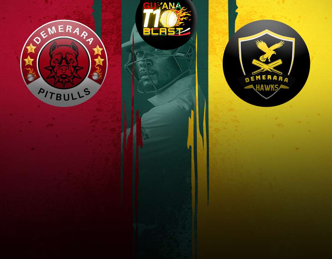 Match 11 of guyana t10 blast: demerara pitbulls vs demerara hawks banner