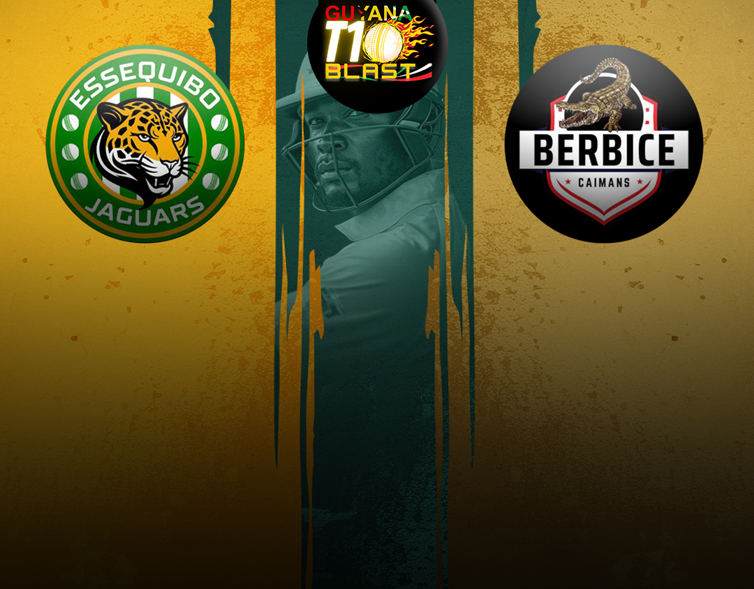 Match 4 of guyana t10 blast: essequibo jaguars vs berbice caimans banner