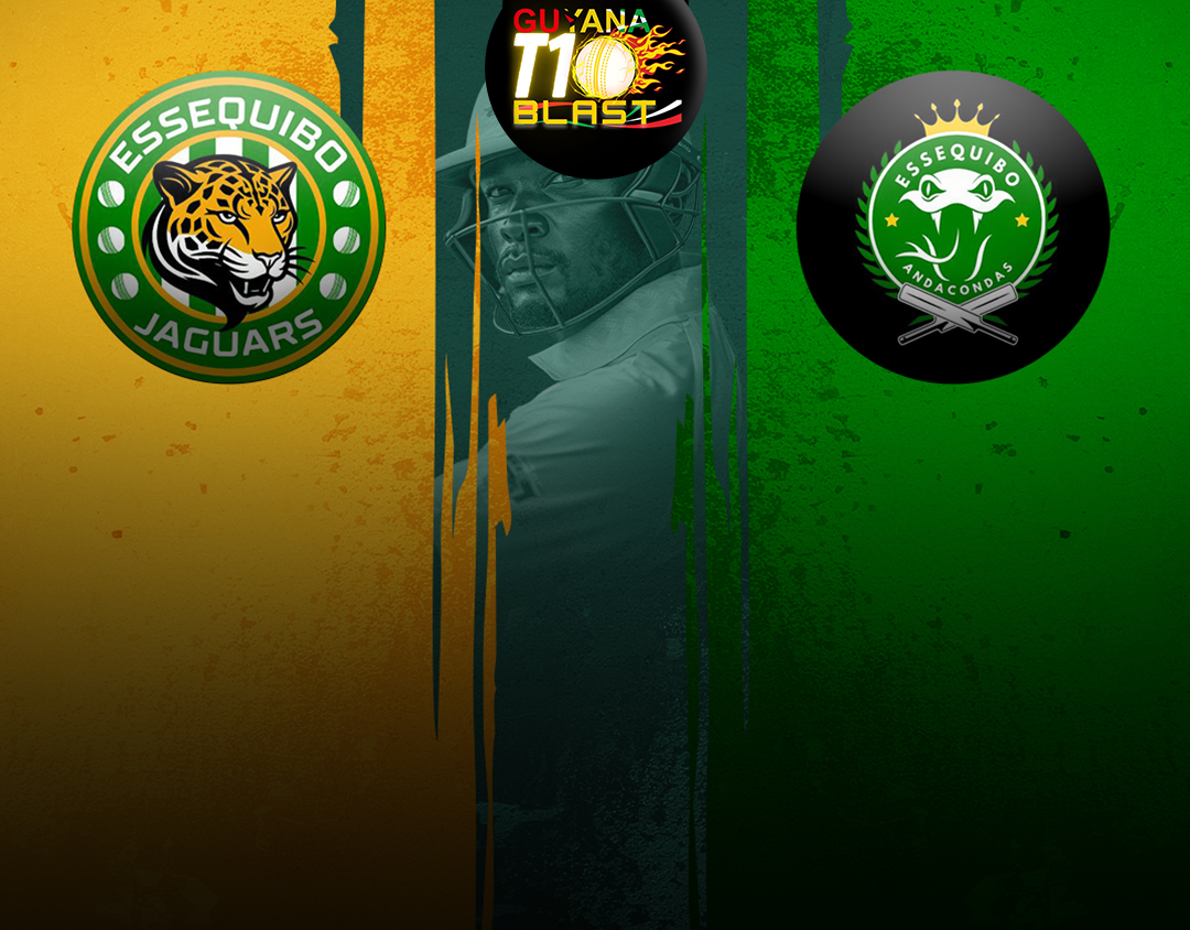 Match 7 of guyana t10 blast: essequibo jaguars vs essequibo anacondas banner