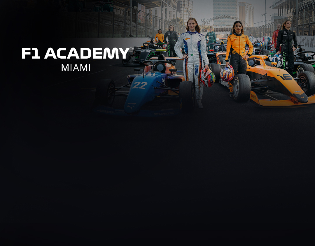 Qualifying session of f1 academy miami grand prix 2024 banner