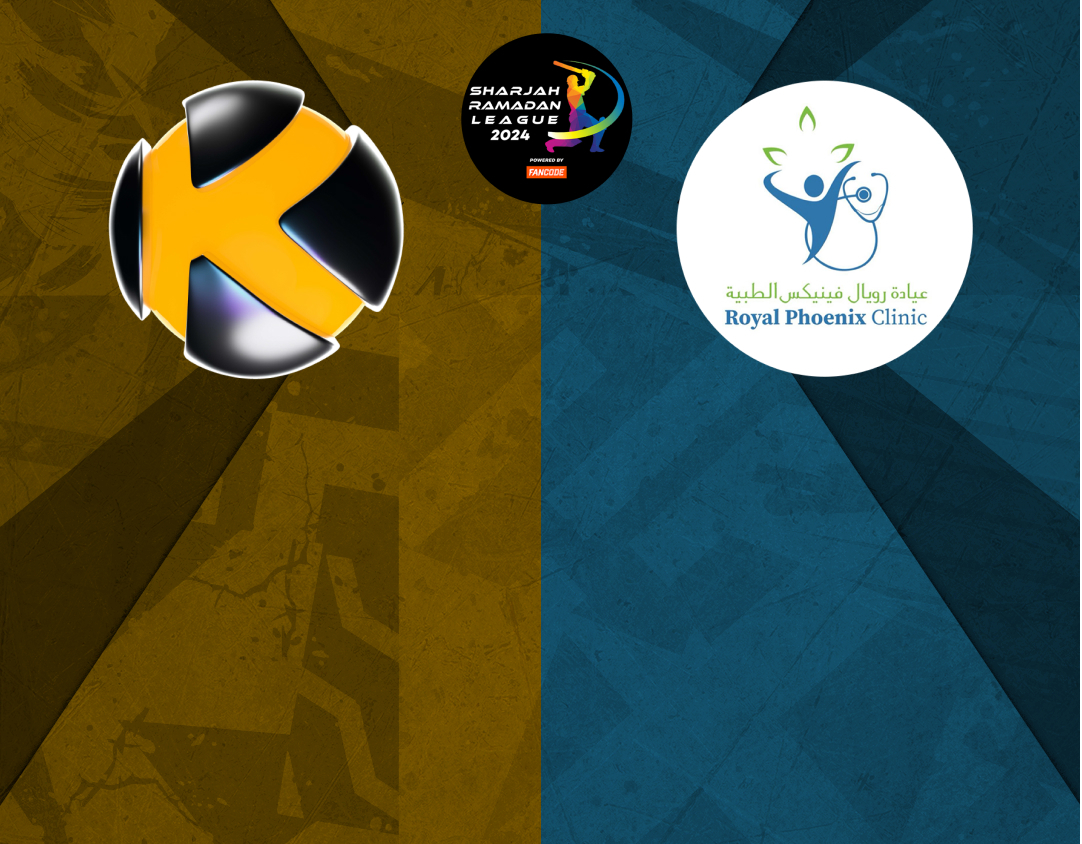 Cup quarter final - 4 of sharjah ramadan t20 league, 2024: karwan cricket club vs royal phoenix clinic banner