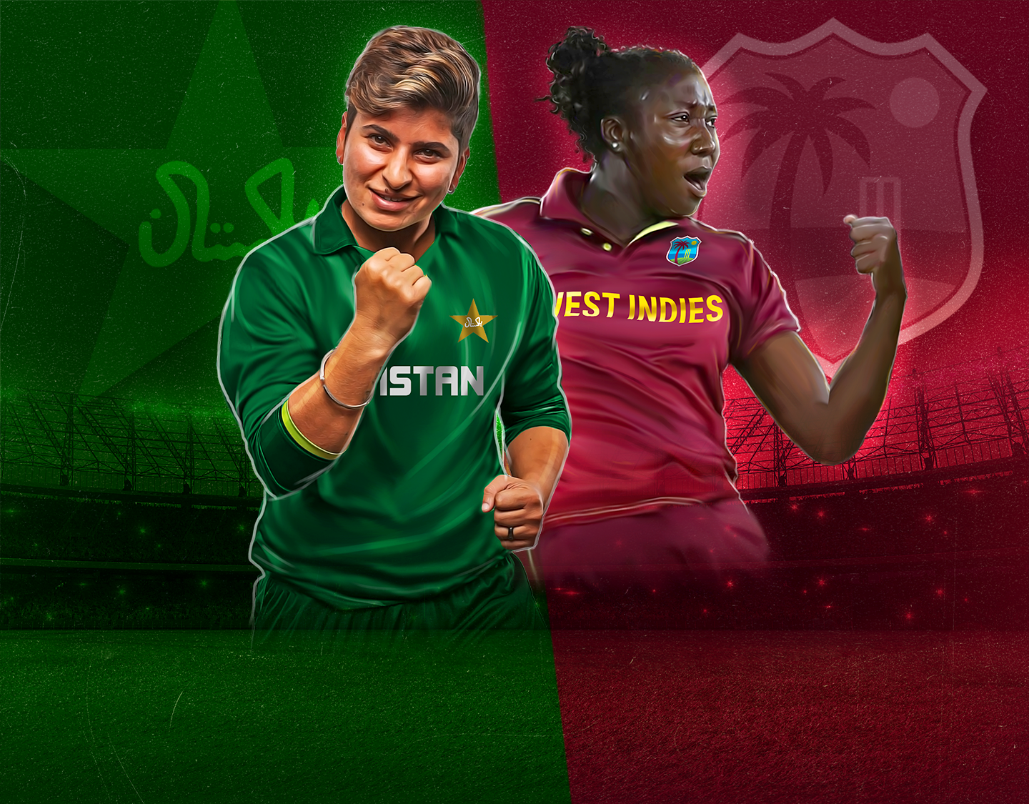 1st t20i of west indies women tour of pakistan, 2024: pakistan women vs west indies women banner