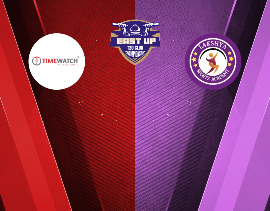 3rd place play-off of east up t20 club championships, 2024: time watch club vs lakshya club banner