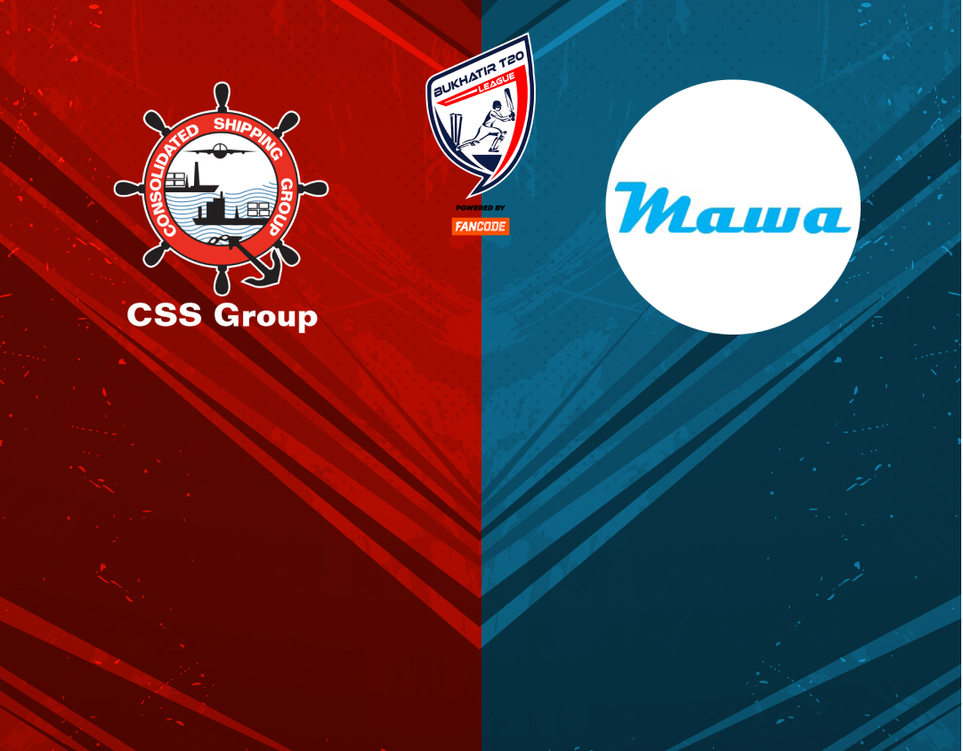 4th quarter final of bukhatir t20 league, 2024: css group vs mawa chemicals banner