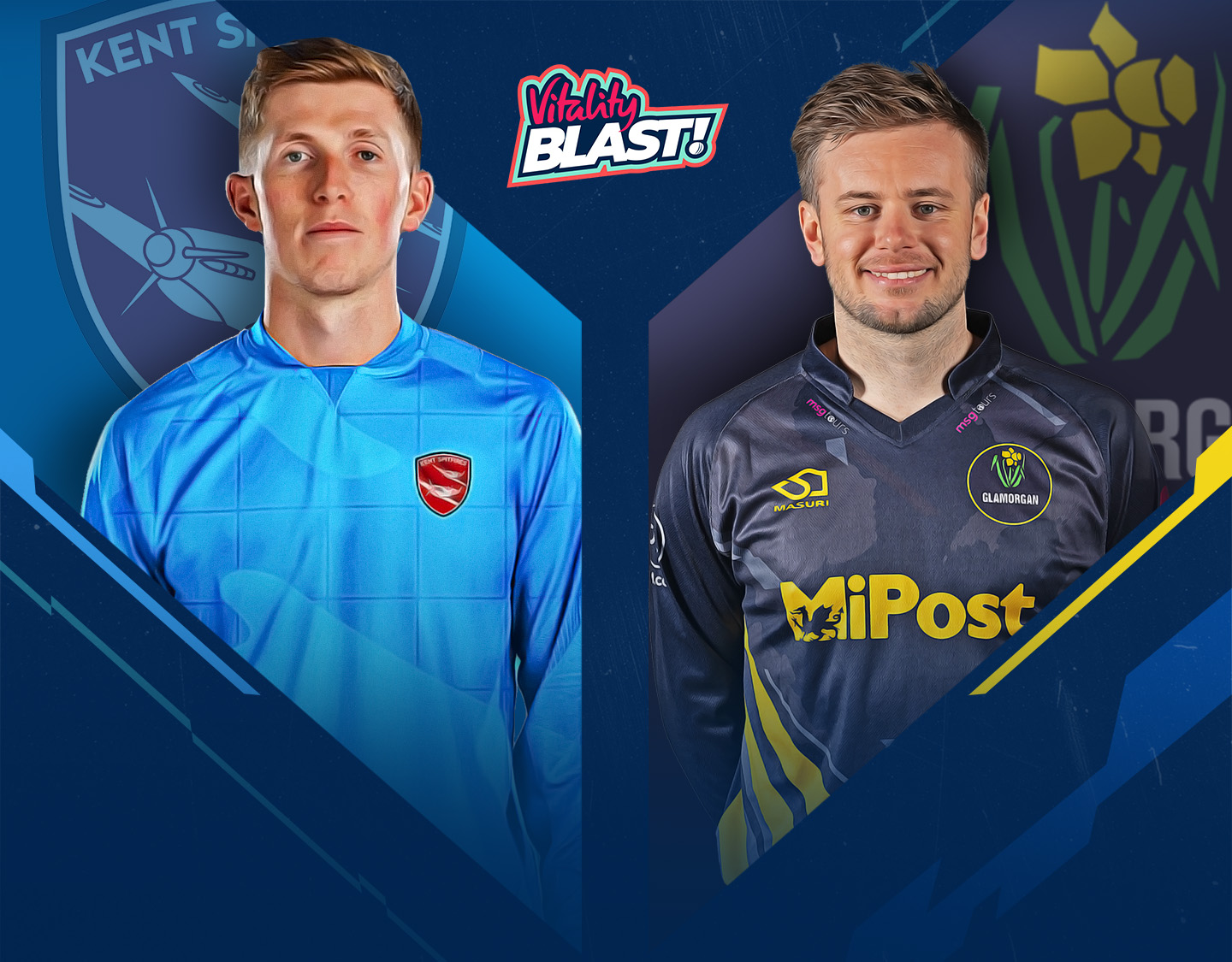 Match #112 of vitality blast t20, 2024: kent vs glamorgan banner