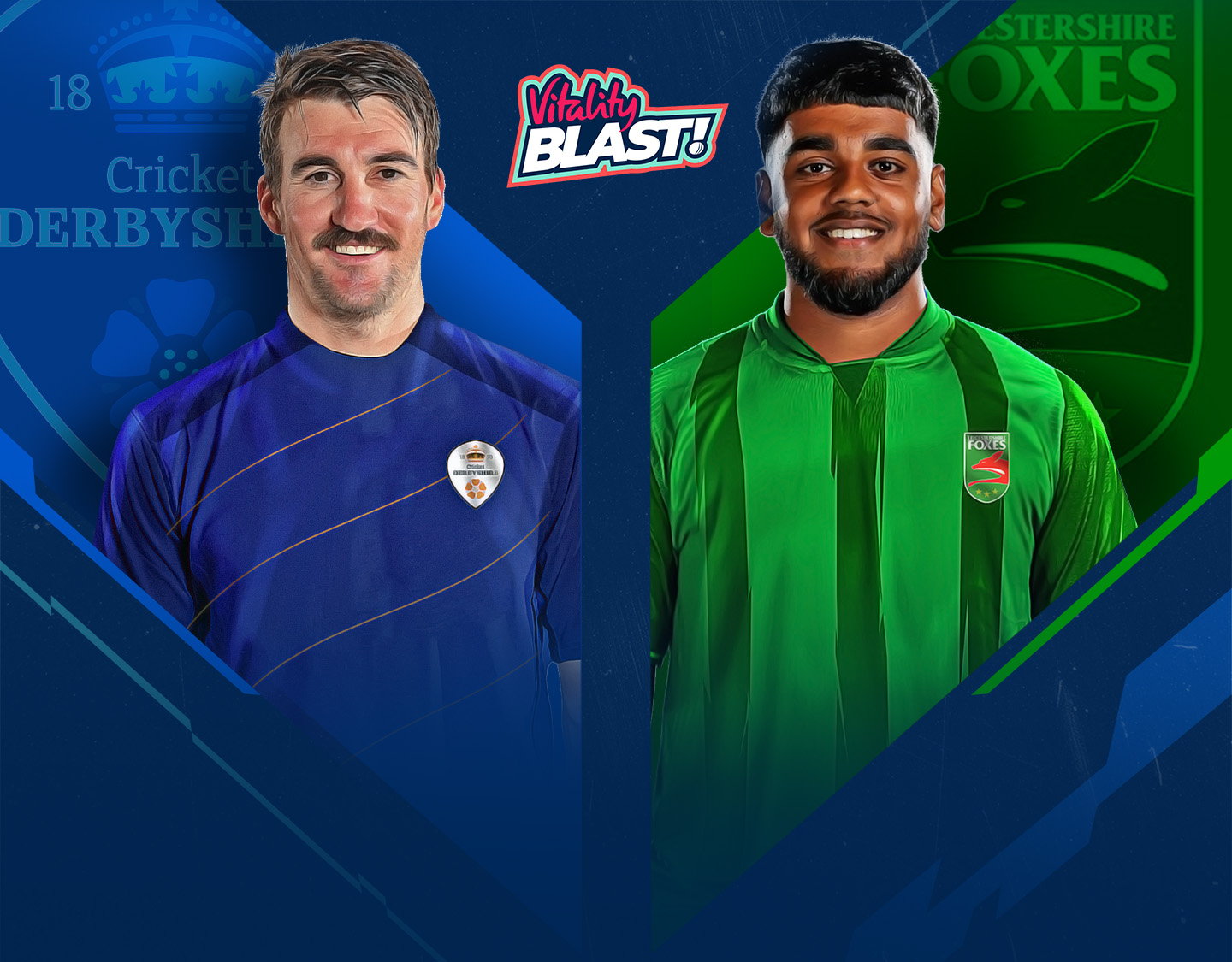 Match 14 of vitality blast t20, 2024: derbyshire vs leicestershire banner