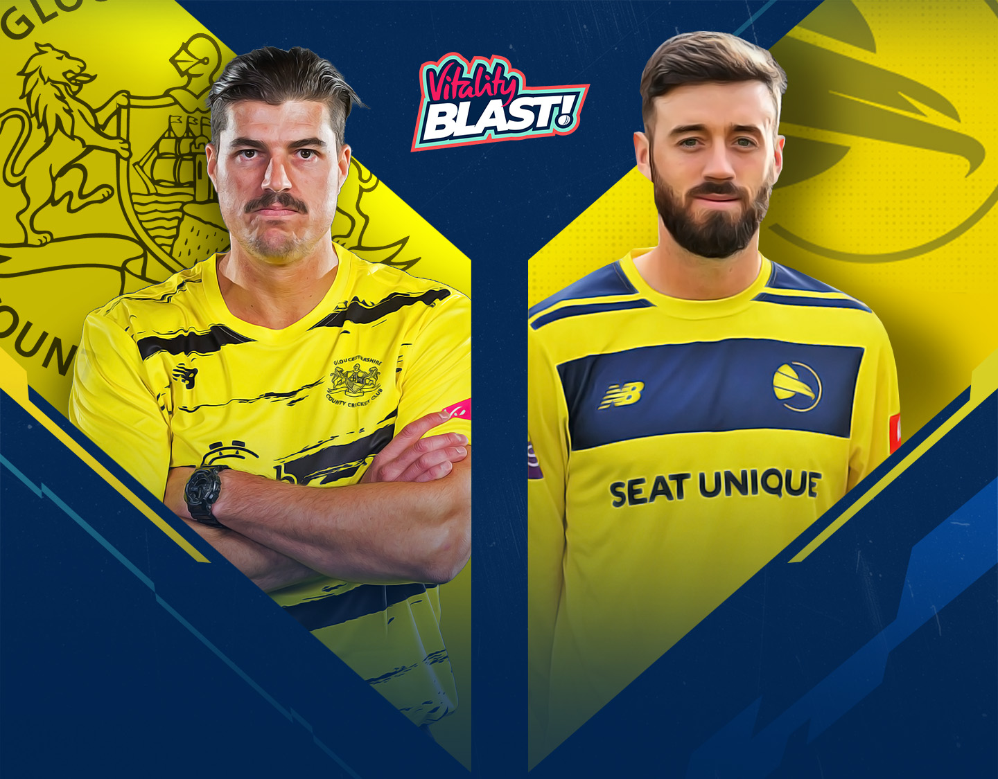 Match 28 of vitality blast t20, 2024: gloucestershire vs hampshire banner
