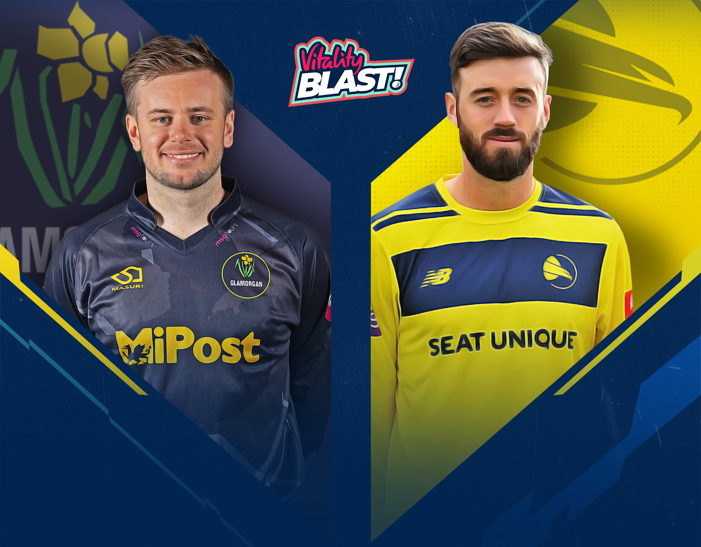Match 42 of vitality blast t20, 2024: glamorgan vs hampshire banner