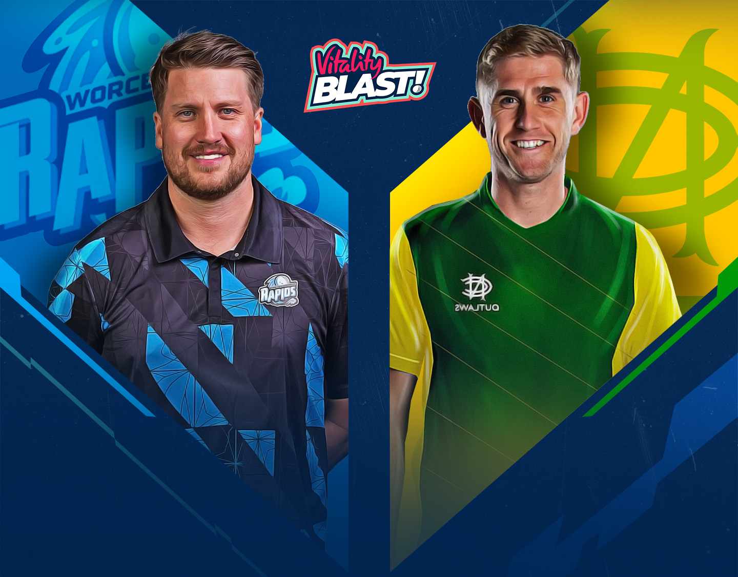 Match 43 of vitality blast t20, 2024: worcestershire vs nottinghamshire banner