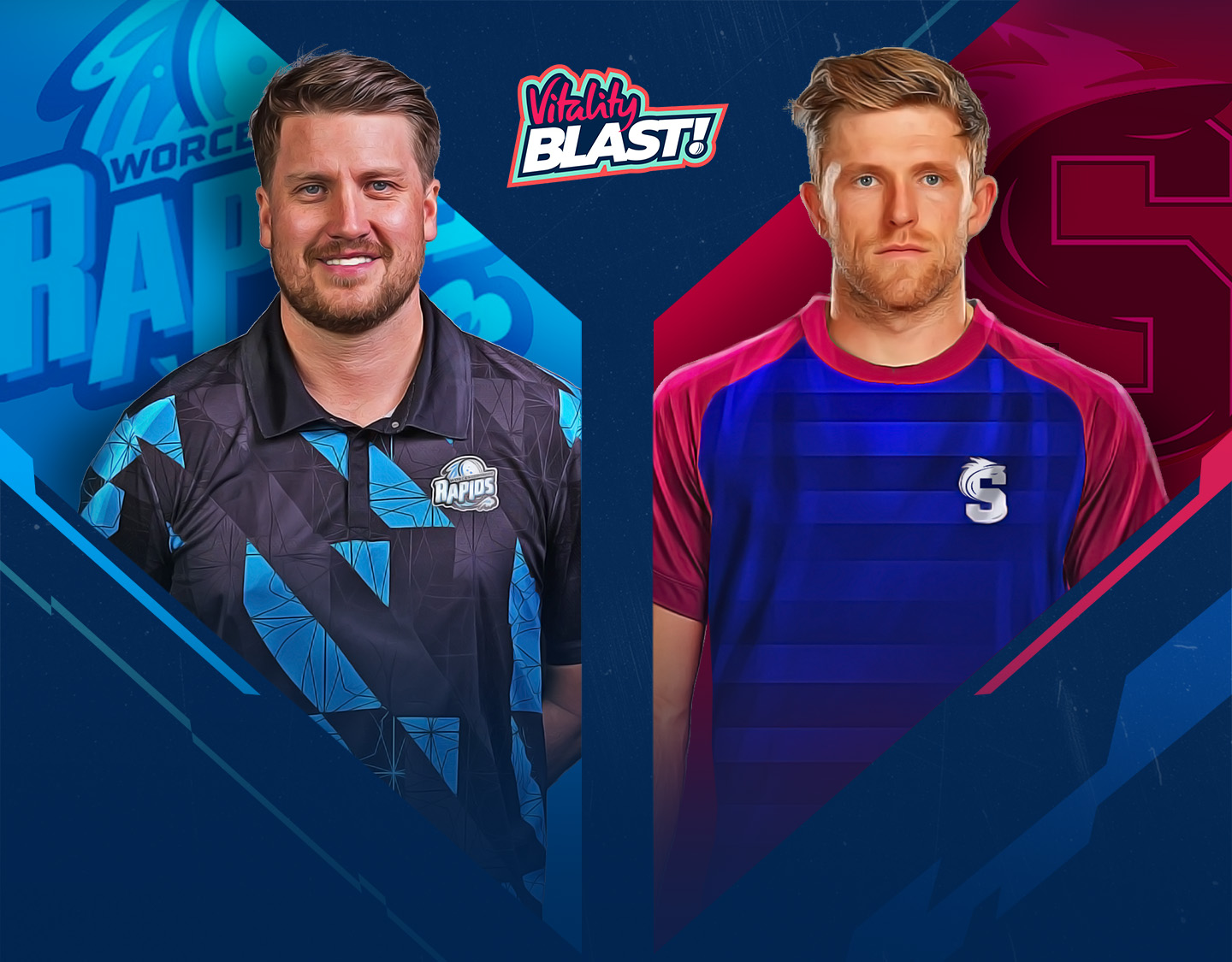 Match 53 of vitality blast t20, 2024: worcestershire vs northamptonshire banner