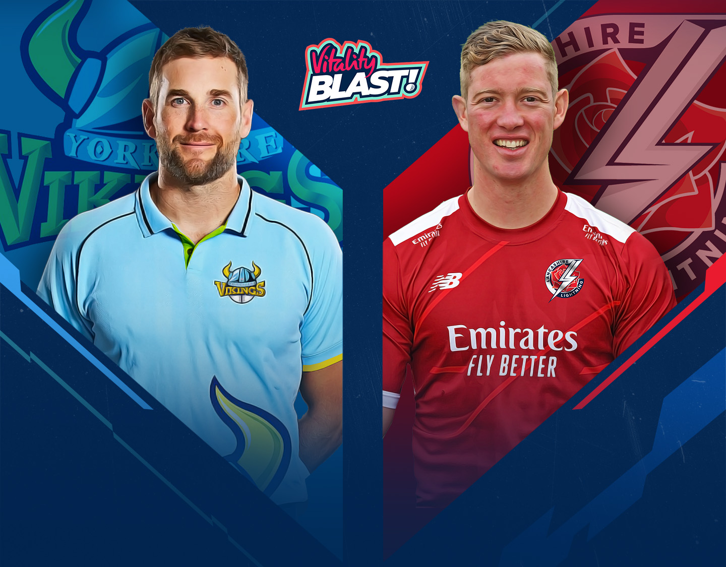Match 64 of vitality blast t20, 2024: yorkshire vs lancashire banner