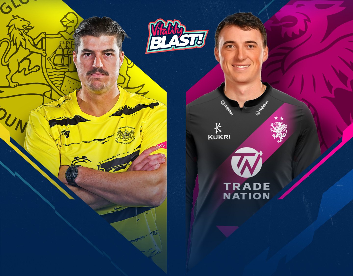 Match #70 of vitality blast t20, 2024: gloucestershire vs somerset banner