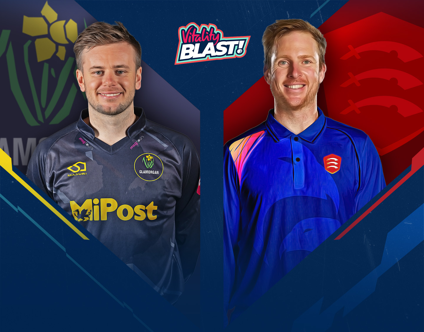 Match #87 of vitality blast t20, 2024: glamorgan vs essex banner