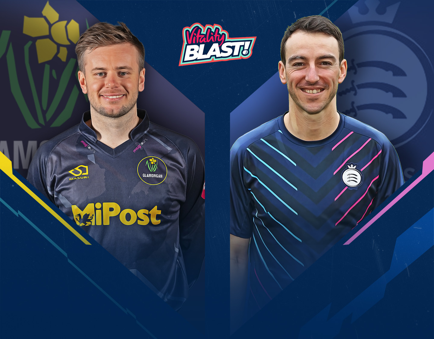 Match #99 of vitality blast t20, 2024: glamorgan vs middlesex banner