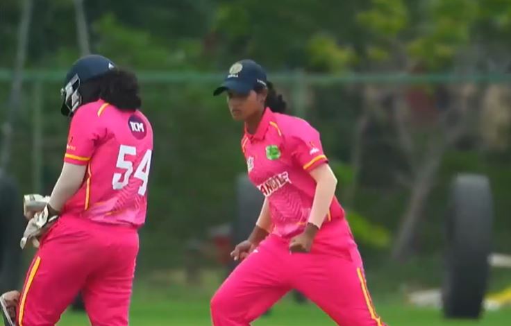 Emerald vs Ruby: Anusree Anil Kumar's 4 for 13