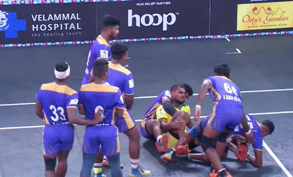 Gowtham Matheswaran's swashbuckling tackle