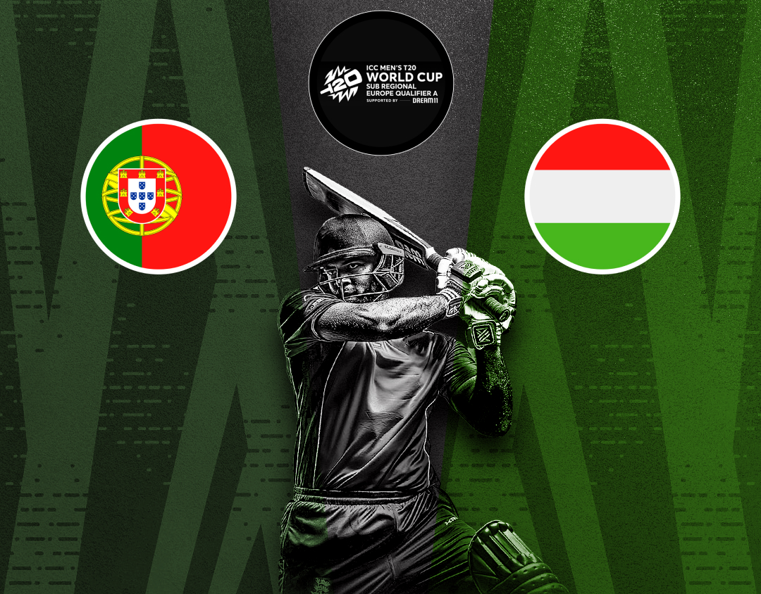 Match 2 of icc t20 world cup europe qualifier a, 2024: portugal vs hungary banner