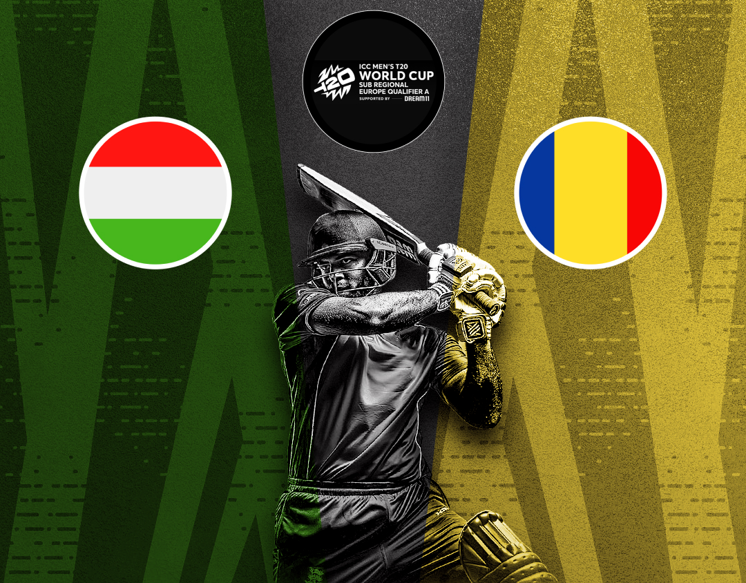 Match 13 of icc t20 world cup europe qualifier a, 2024: hungary vs romania banner