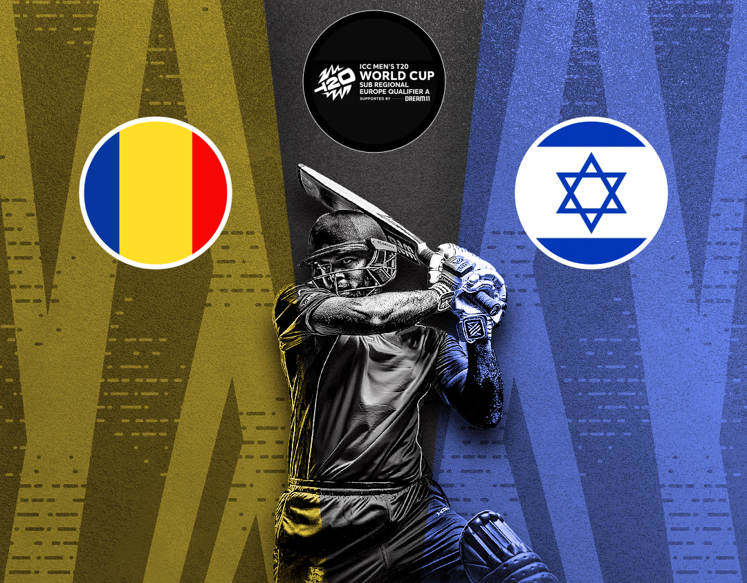 Match 20 of icc t20 world cup europe qualifier a, 2024: romania vs israel banner