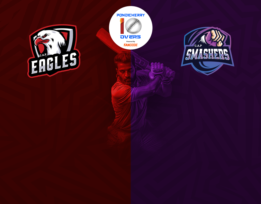 Match 1 of siechem pondicherry men's t10 tournament 2024: eagles vs smashers banner