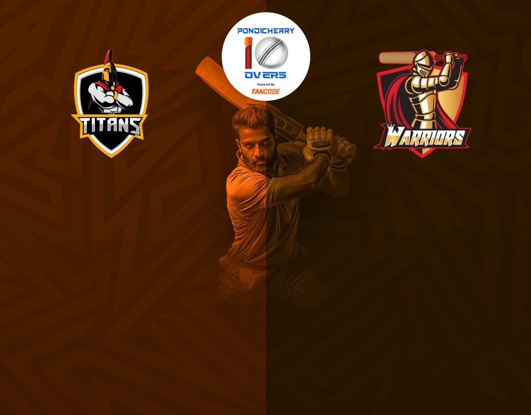 Match 3 of siechem pondicherry men's t10 tournament 2024: titans vs warriors banner