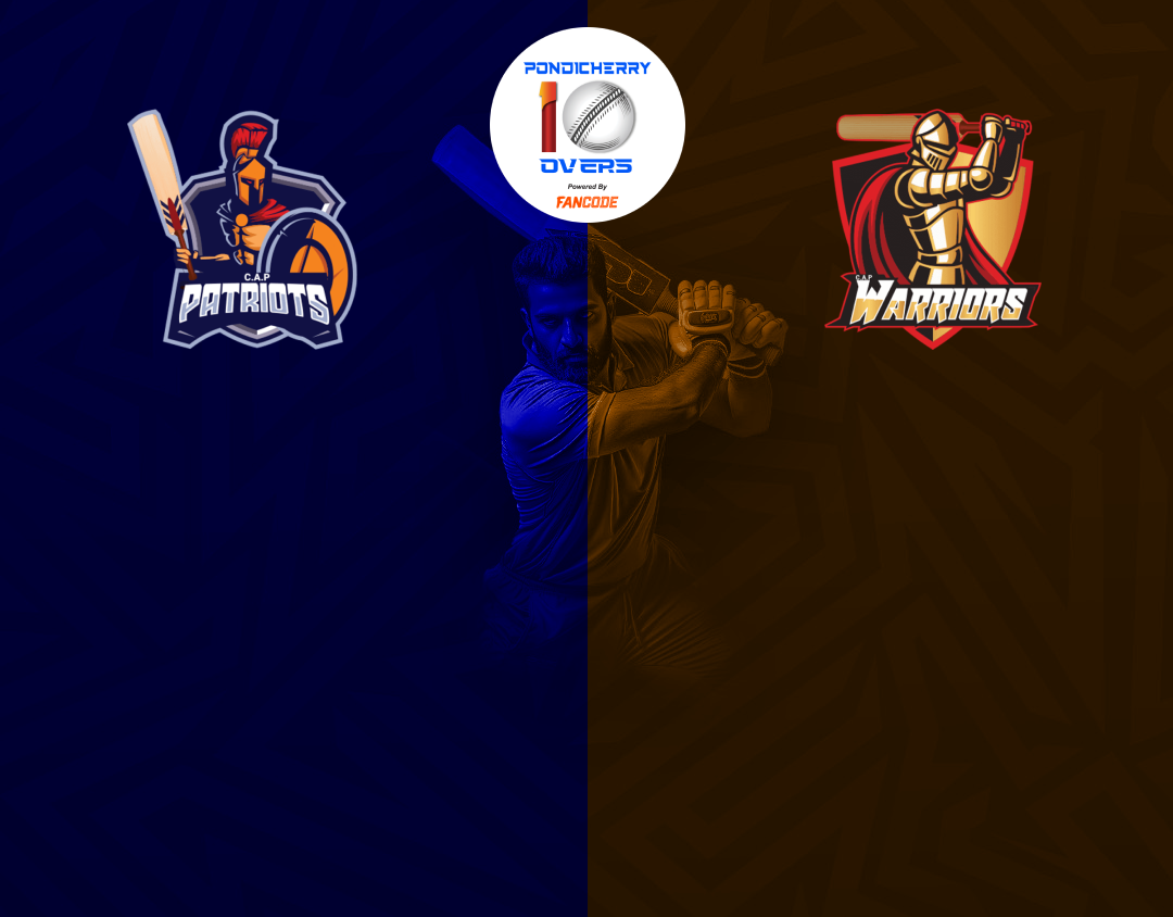 Match 6 of siechem pondicherry men's t10 tournament 2024: patriots vs warriors banner