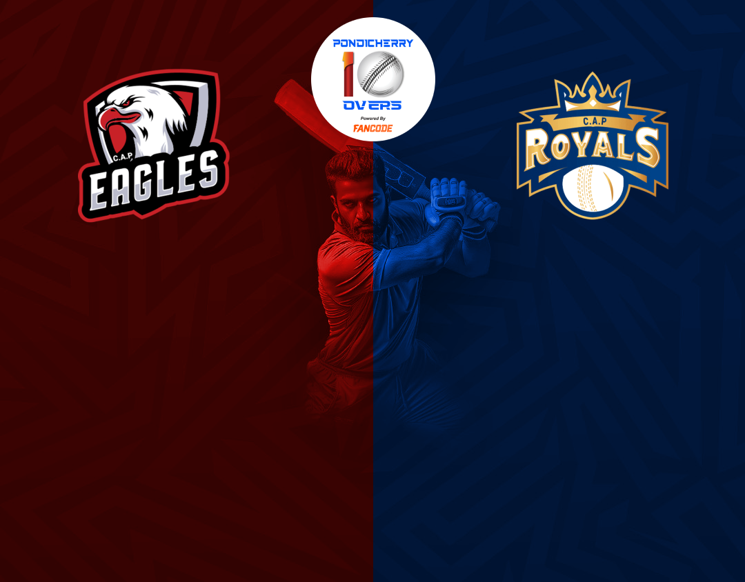 Match 12 of siechem pondicherry men's t10 tournament 2024: eagles vs royals banner