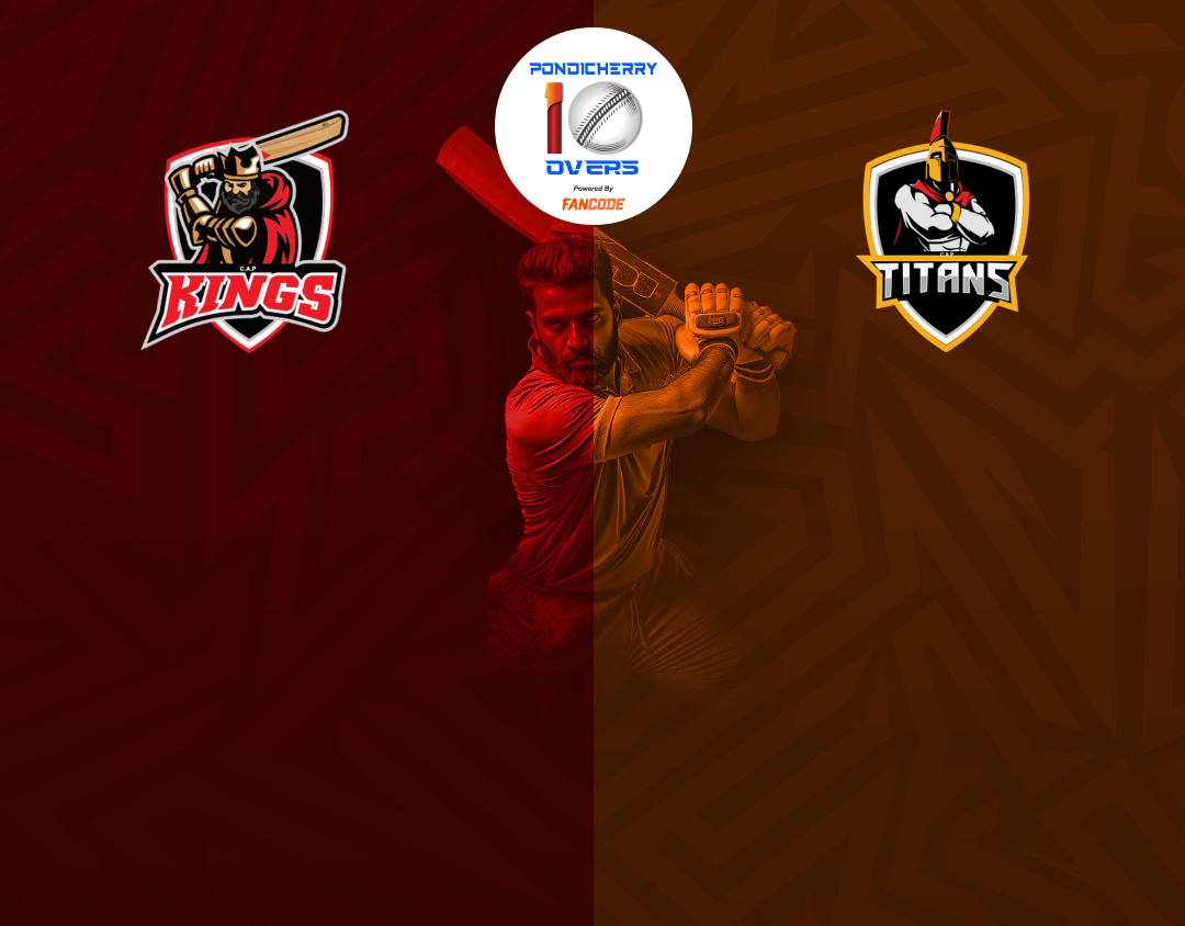 Match 13 of siechem pondicherry men's t10 tournament 2024: kings vs titans banner