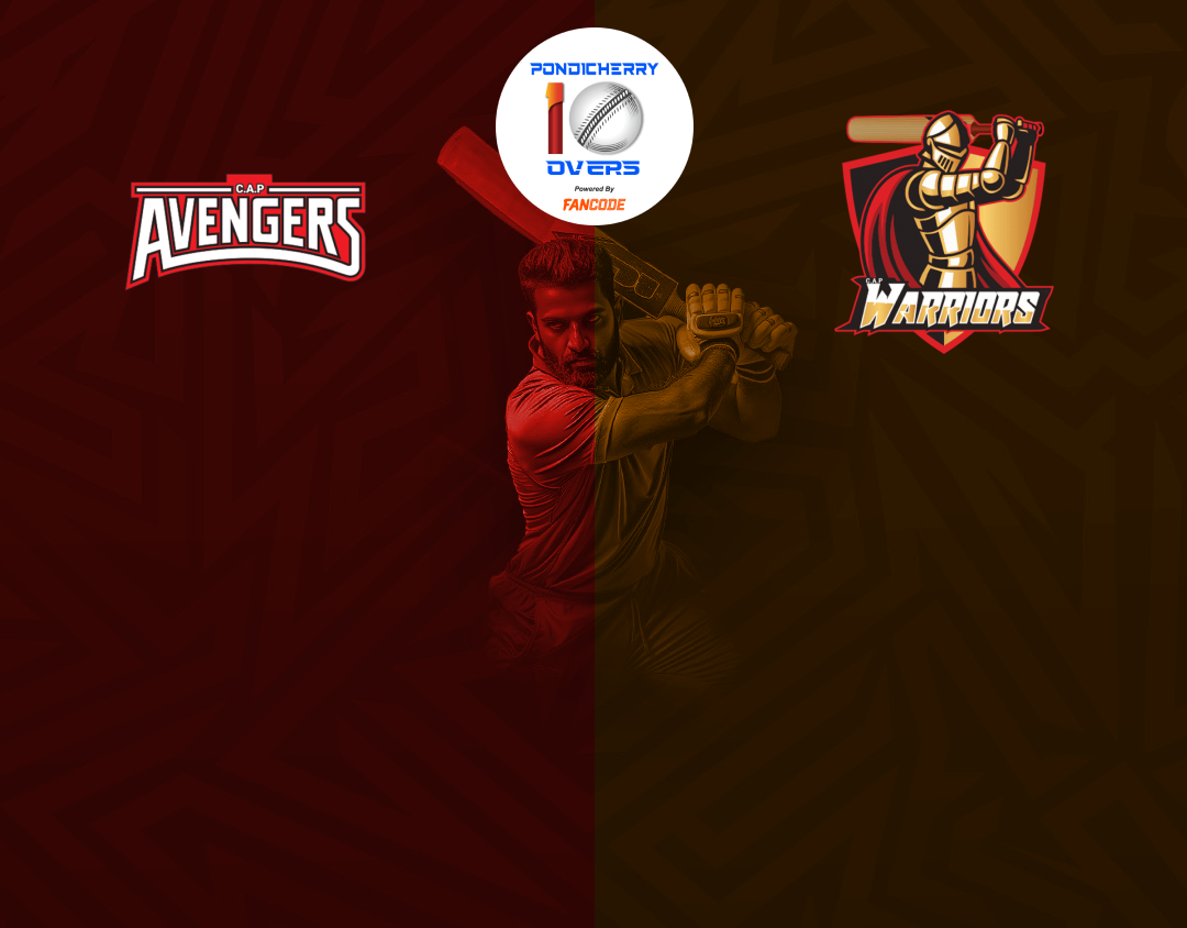 Match 22 of siechem pondicherry men's t10 tournament 2024: avengers vs warriors banner