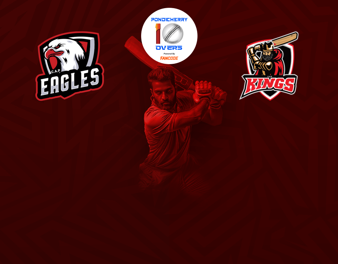 Match 24 of siechem pondicherry men's t10 tournament 2024: eagles vs kings banner