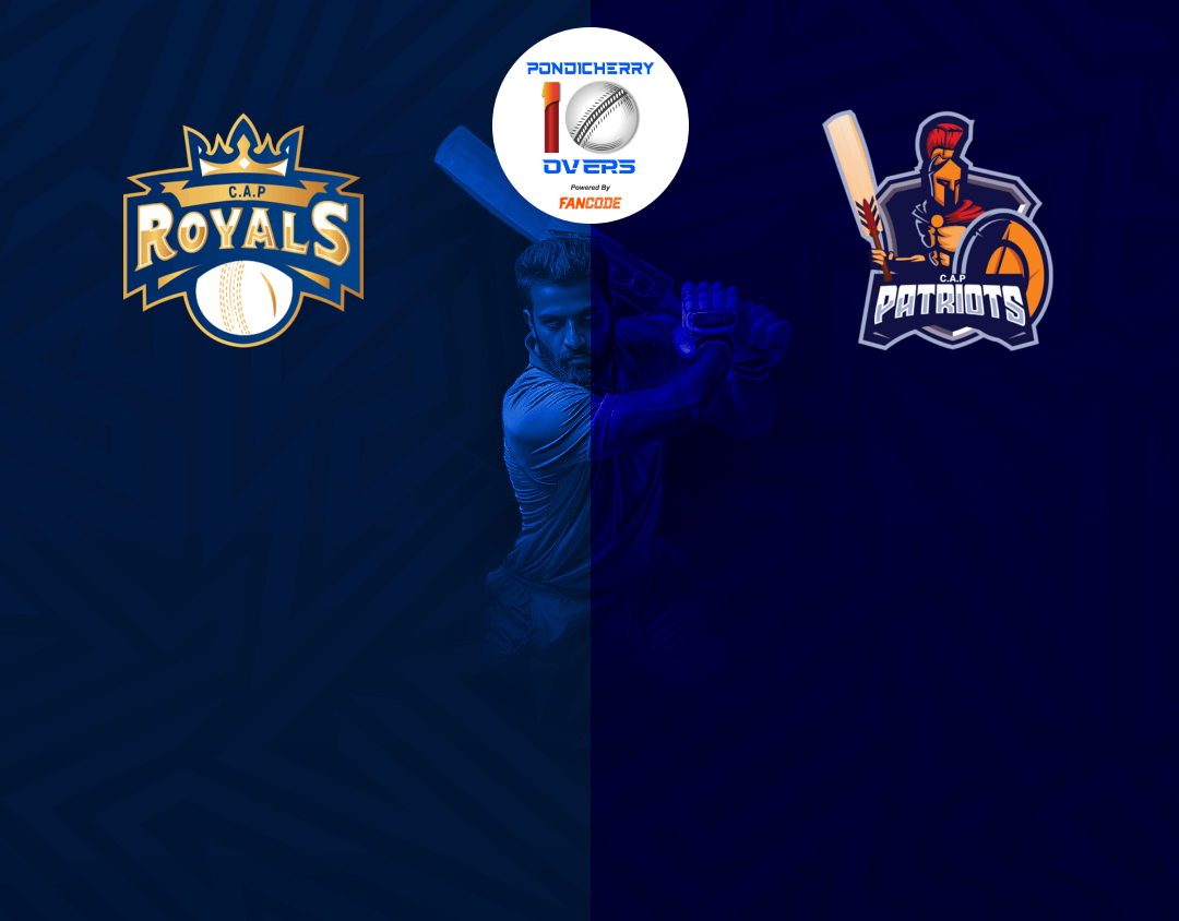 Match 26 of siechem pondicherry men's t10 tournament 2024: royals vs patriots banner