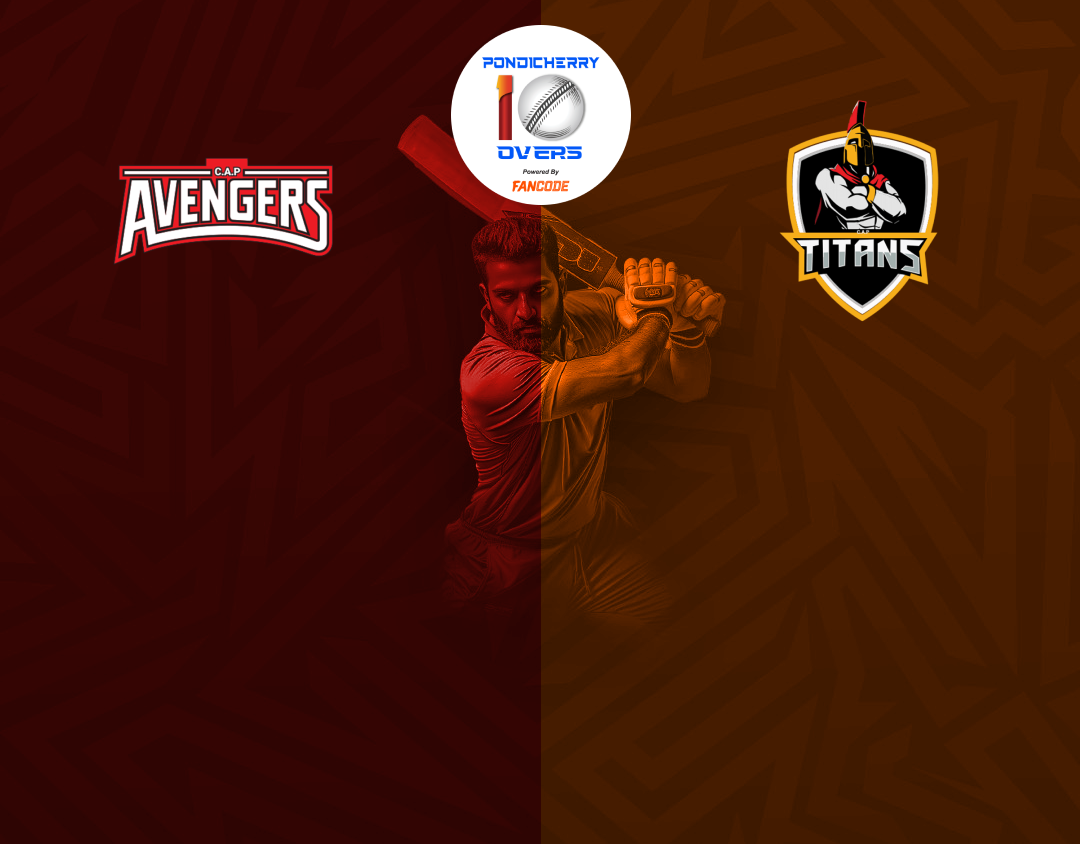 Match 27 of siechem pondicherry men's t10 tournament 2024: avengers vs titans banner