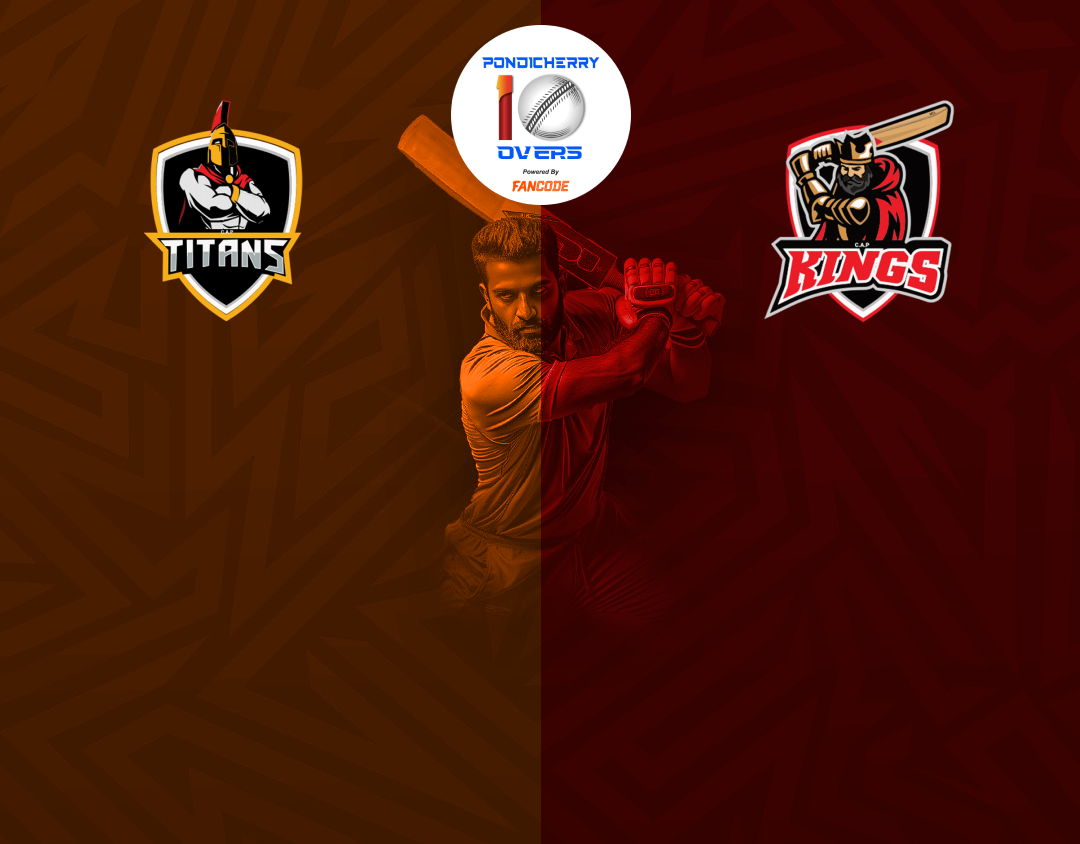 Match 41 of siechem pondicherry men's t10 tournament 2024: titans vs kings banner