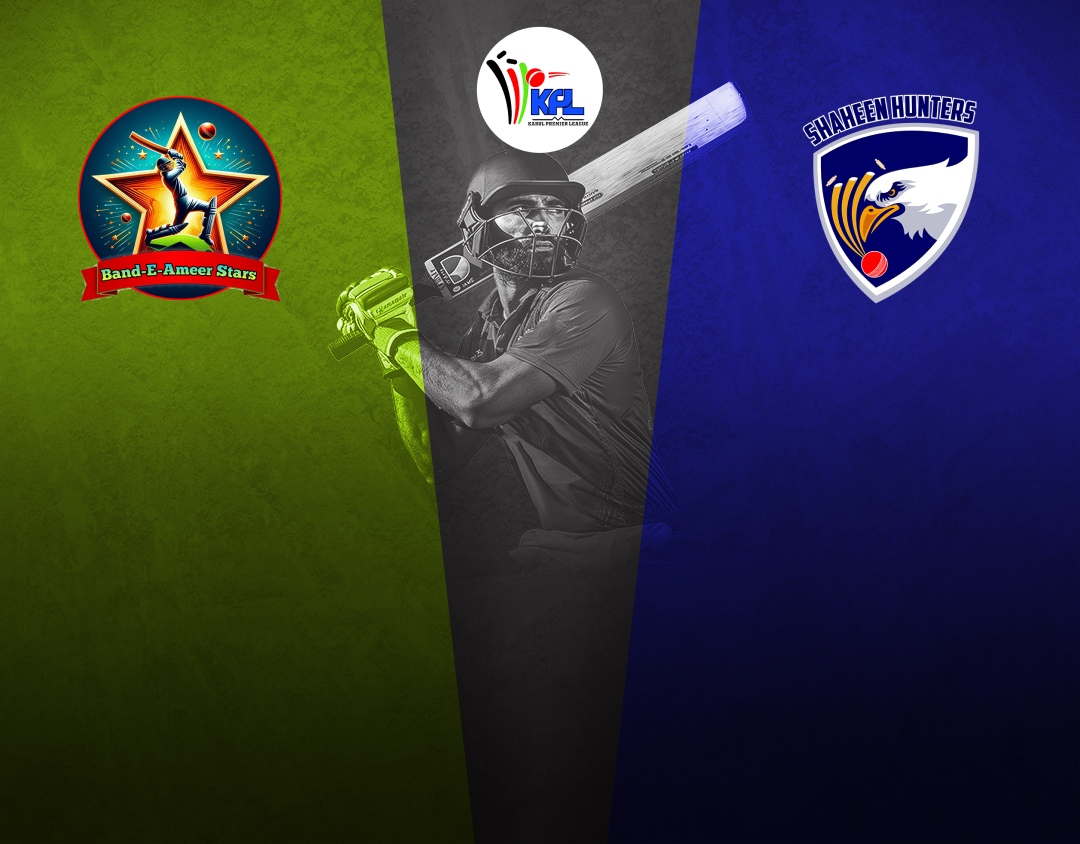 Match 3 of kabul premier league, 2024: band-e amir stars vs shaheen hunters banner