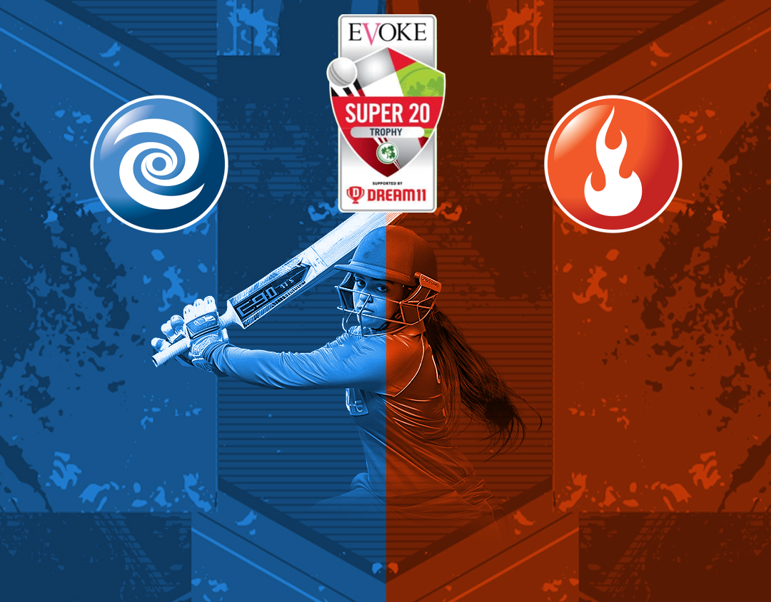 Match 3 of evoke super 20 trophy, 2024: typhoons women vs scorchers women banner