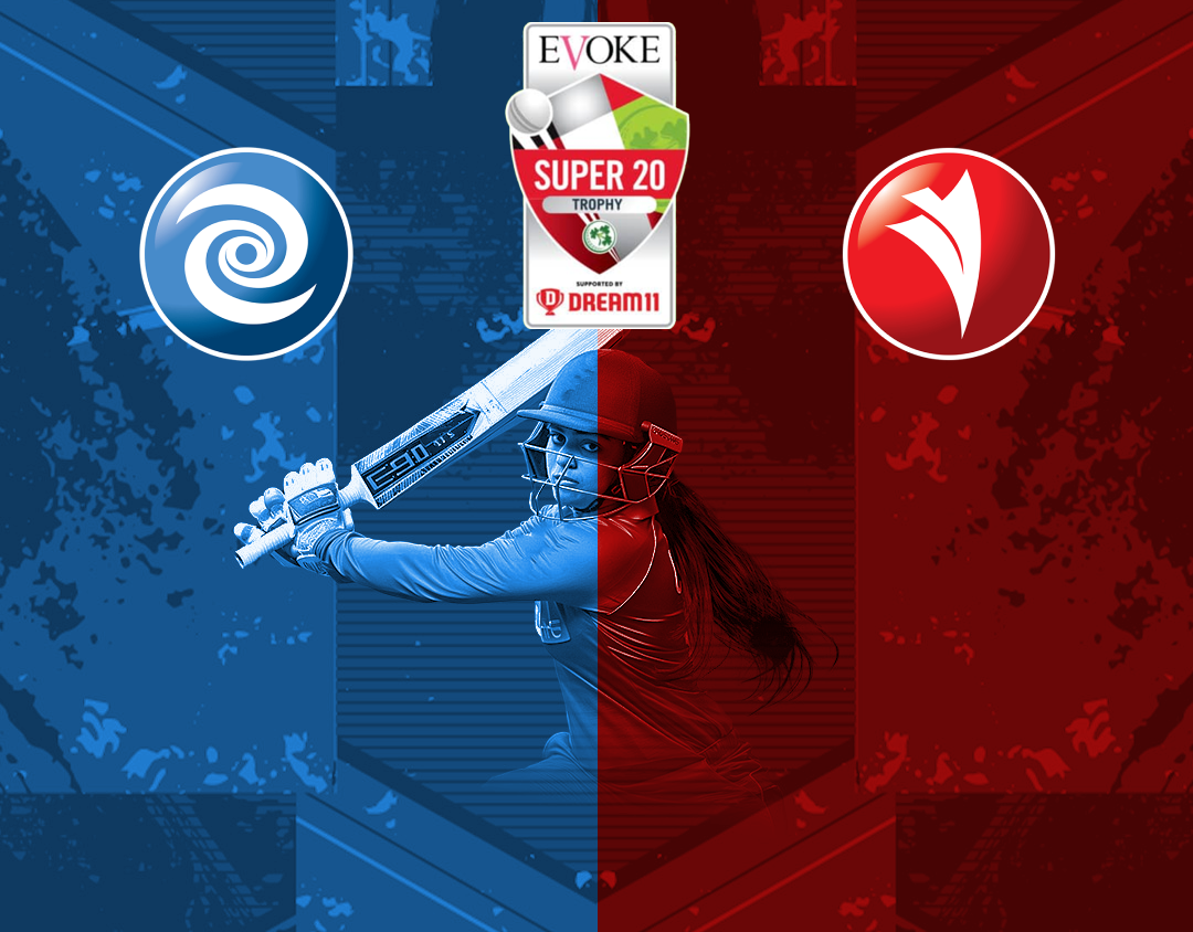 Match 4 of evoke super 20 trophy, 2024: typhoons women vs dragons women banner