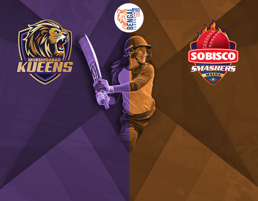 Match 16 of bengal womens pro t20 league, 2024: murshidabad kueens womens vs sobisco smashers malda womens banner