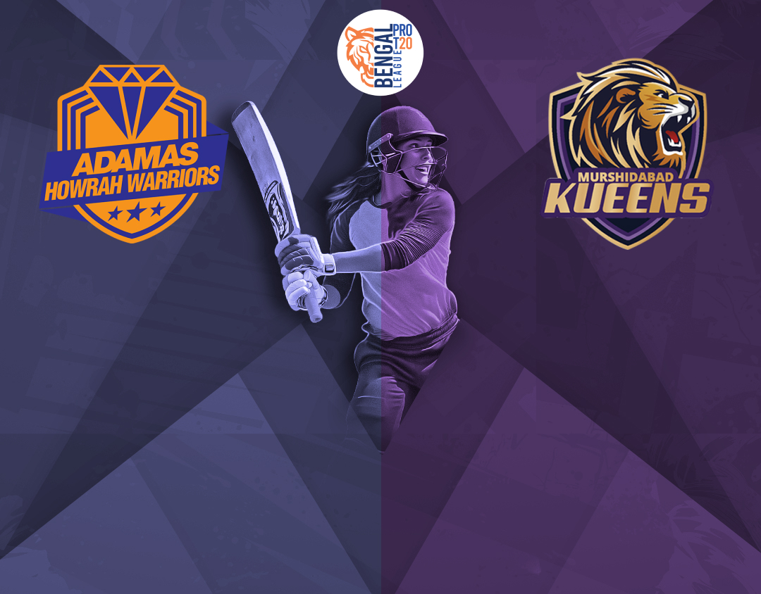 Match 23 of bengal womens pro t20 league, 2024: adamas howrah warriors womens vs murshidabad kueens womens banner
