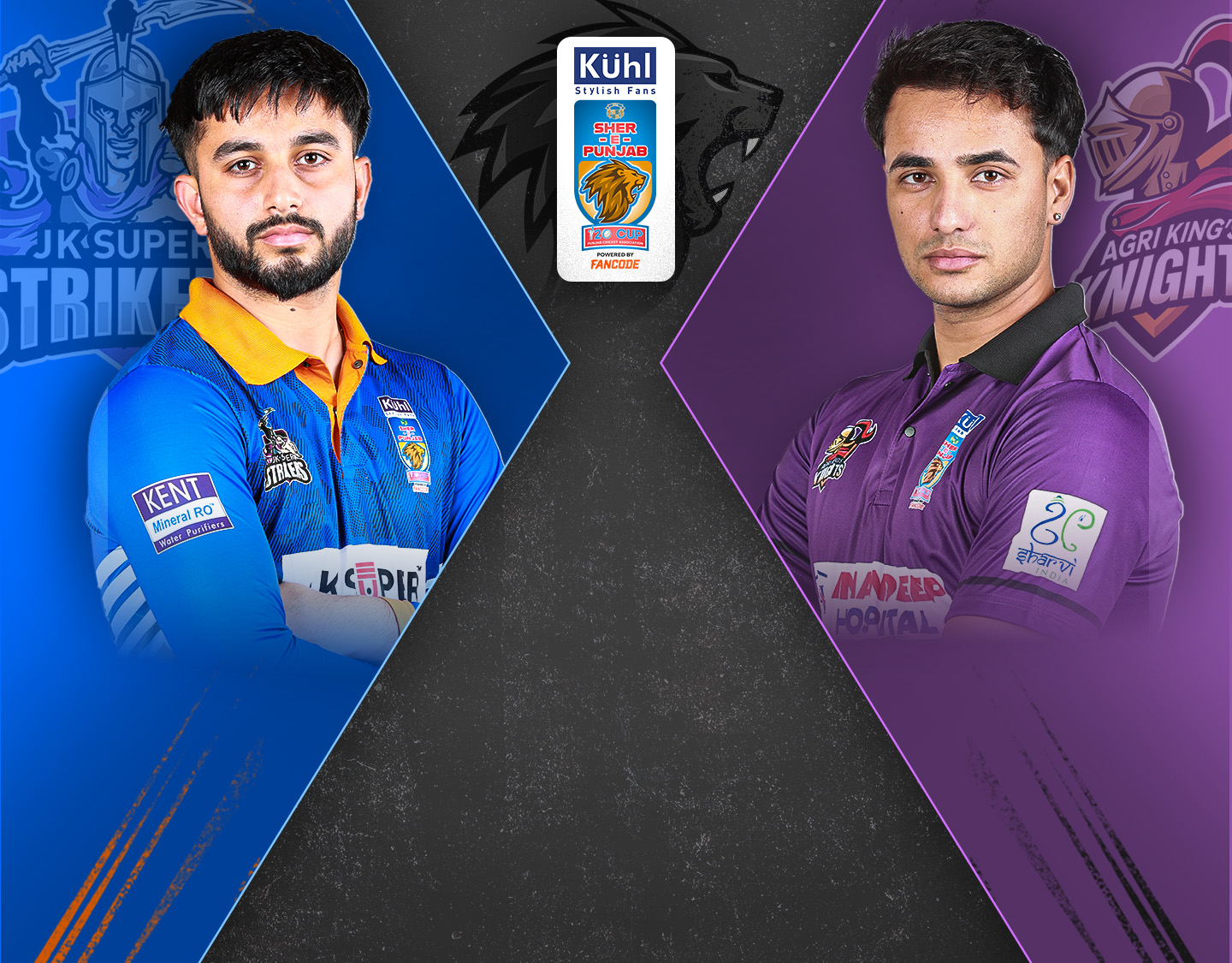 Match 8 of sher-e-punjab t20, 2024: jk super strikers vs agri king's knights banner