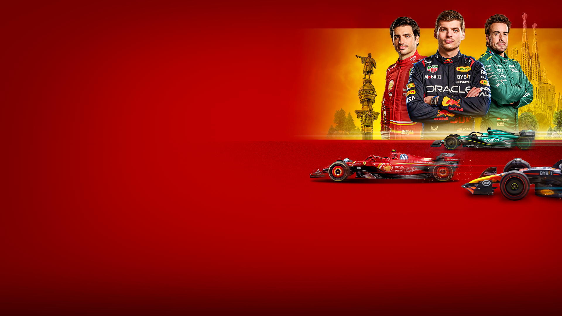 F1 aramco gran premio de espana 2024 formula 1 banner