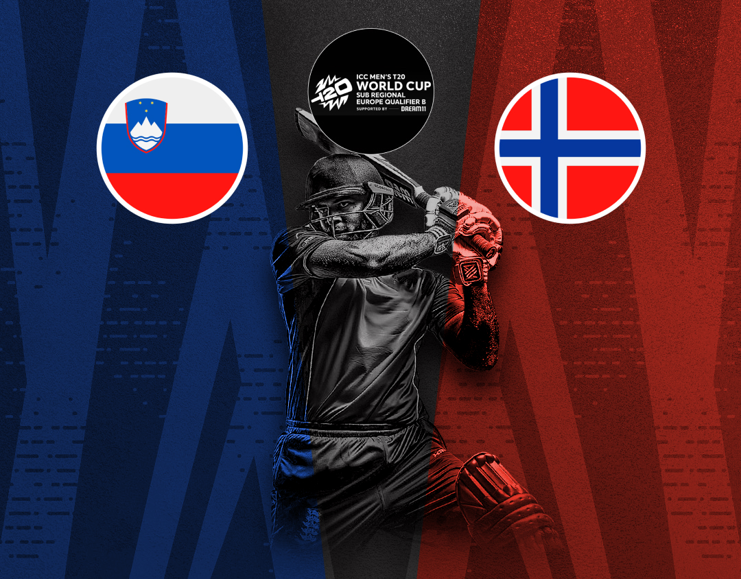 Match 6 of icc t20 world cup sub regional europe qualifier b: slovenia vs norway banner