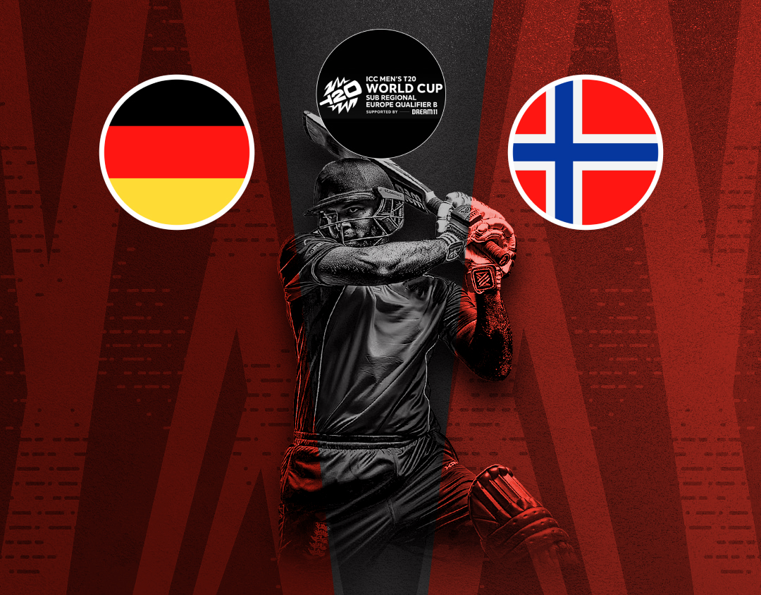 Match 12 of icc t20 world cup sub regional europe qualifier b: germany vs norway banner