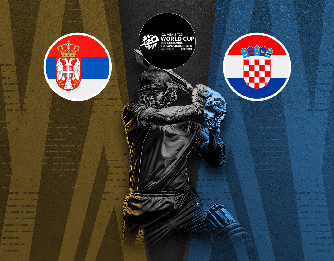 Match 9 of icc t20 world cup sub regional europe qualifier b: serbia vs croatia banner