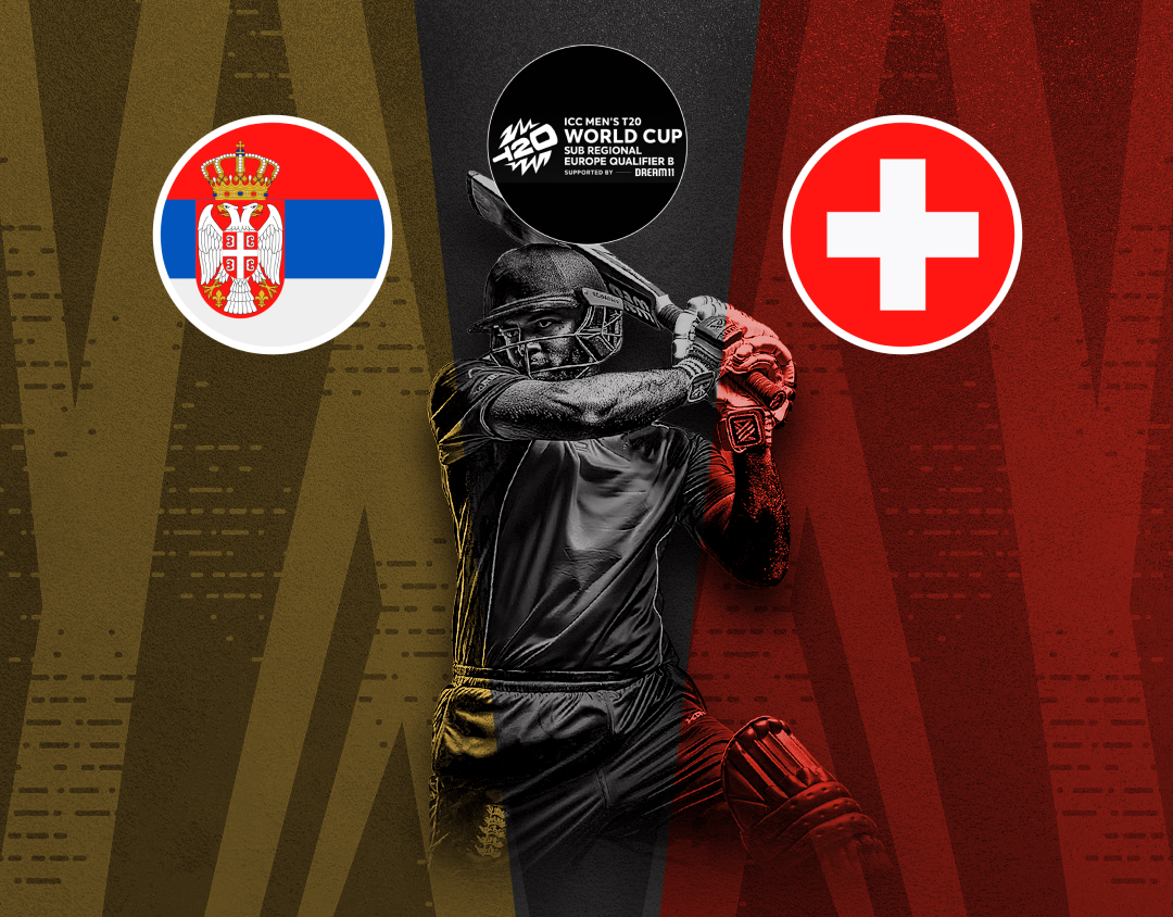 Match 14 of icc t20 world cup sub regional europe qualifier b: serbia vs switzerland banner